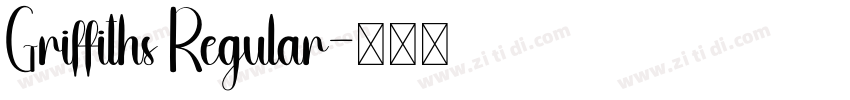 Griffiths Regular字体转换